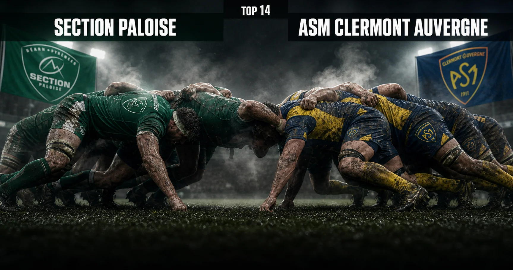 Affiche de la rencontre Section Paloise contre ASM Clermont Auvergne