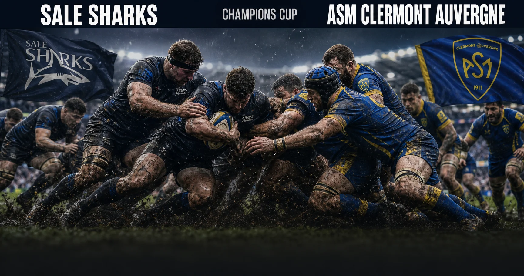 Affiche de la rencontre Sale Sharks contre ASM Clermont Auvergne