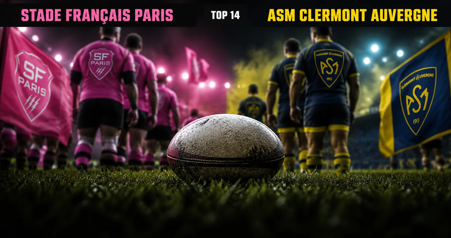 Affiche de la rencontre Stade Français Paris contre ASM Clermont Auvergne