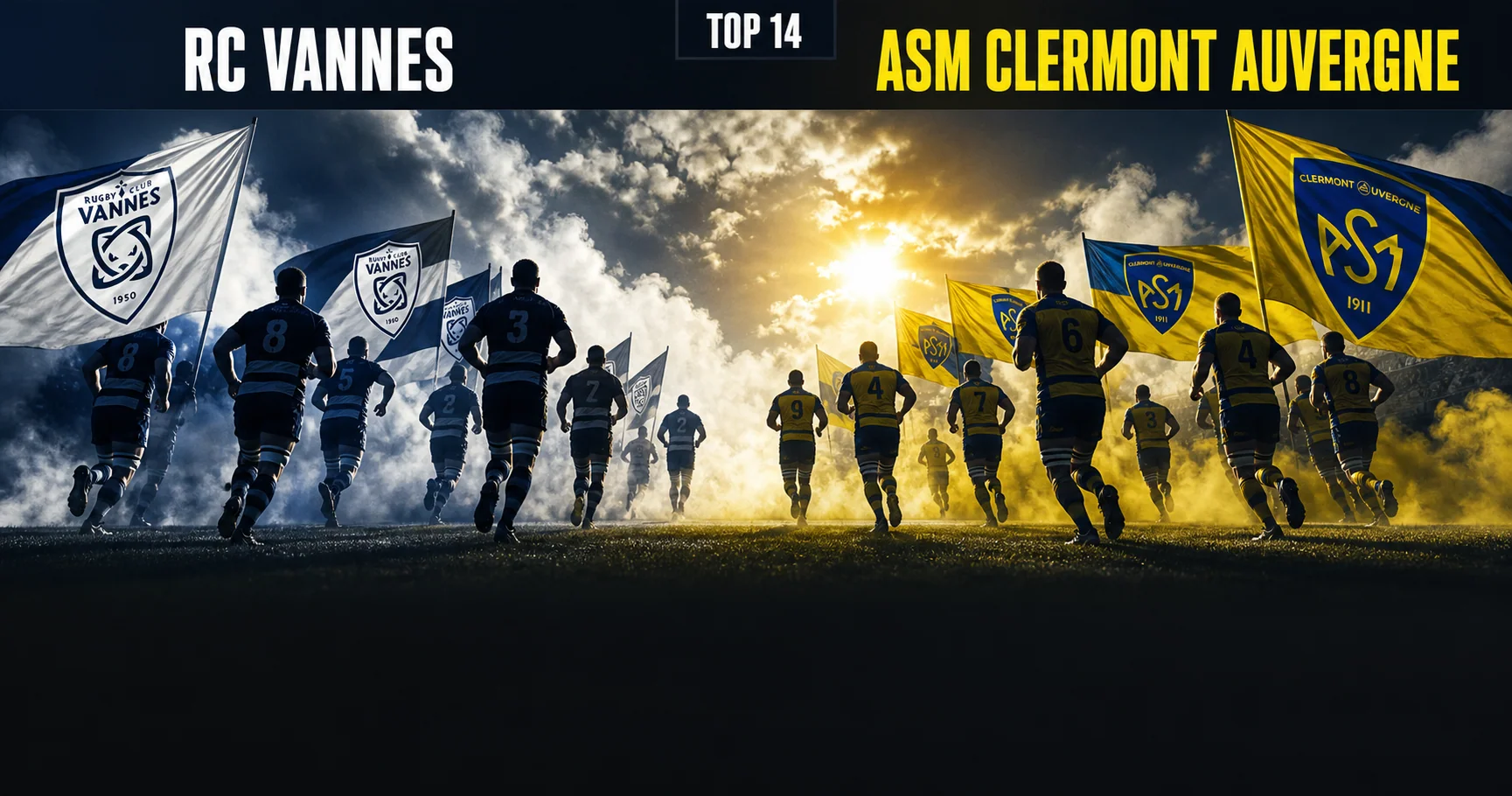 Affiche de la rencontre RC Vannes contre ASM Clermont Auvergne