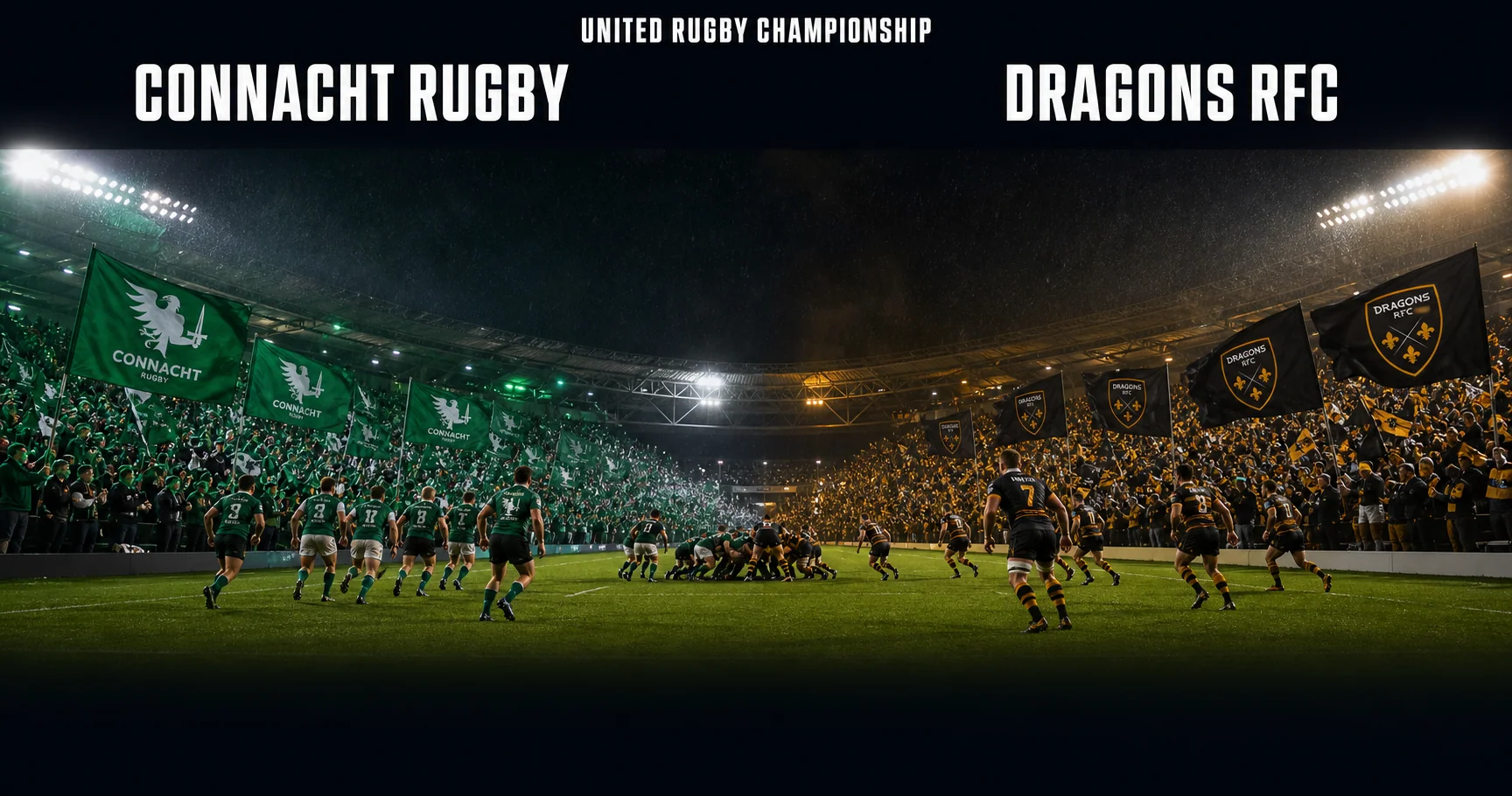 Affiche de la rencontre Connacht Rugby contre Dragons RFC