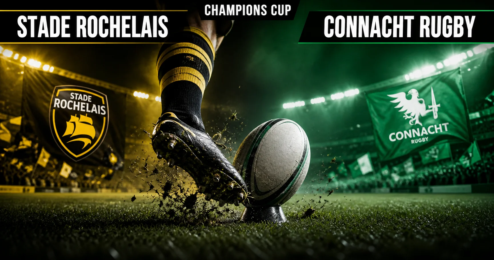 Affiche de la rencontre Stade Rochelais contre Connacht Rugby
