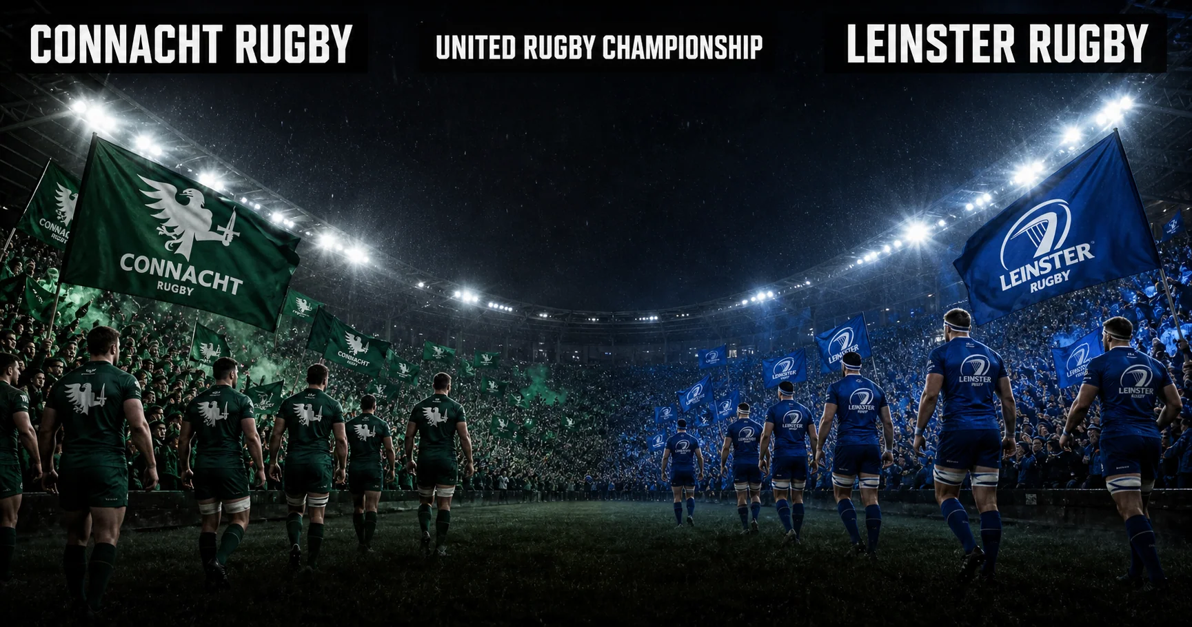 Affiche de la rencontre Connacht Rugby contre Leinster Rugby