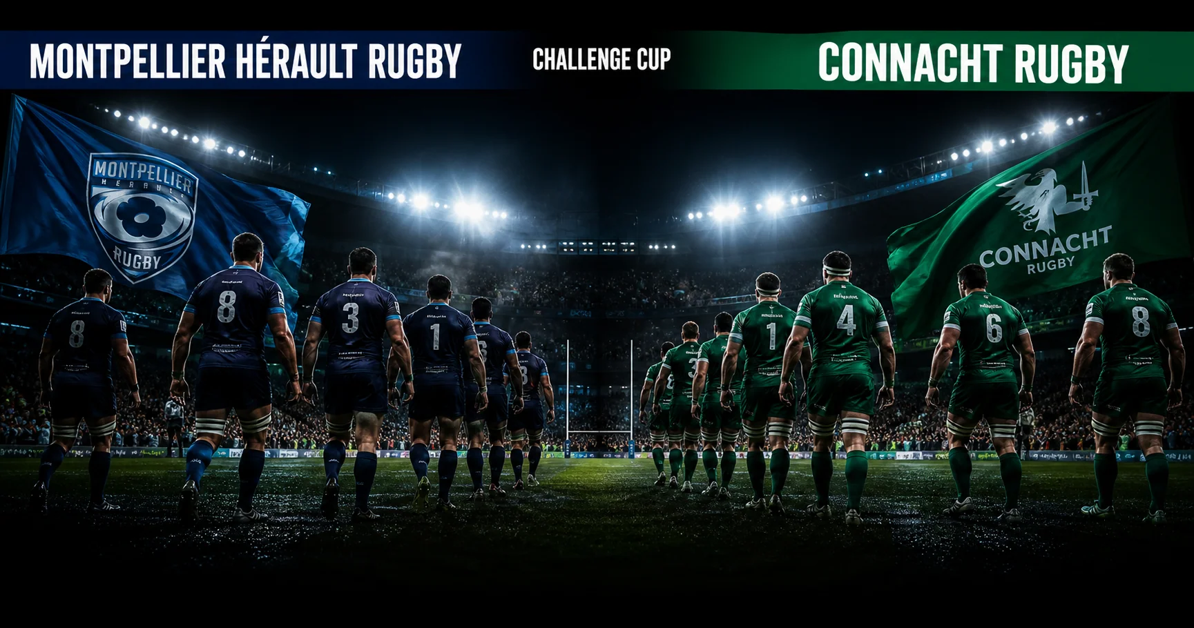 Affiche de la rencontre Montpellier Hérault Rugby contre Connacht Rugby
