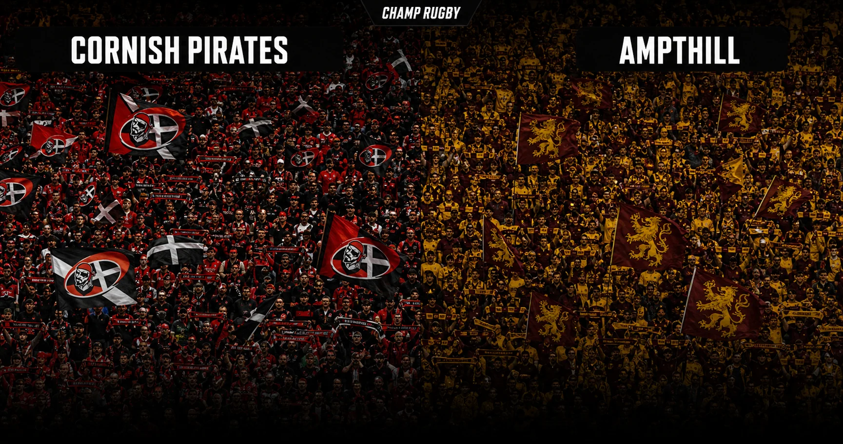 Affiche de la rencontre Cornish Pirates contre Ampthill
