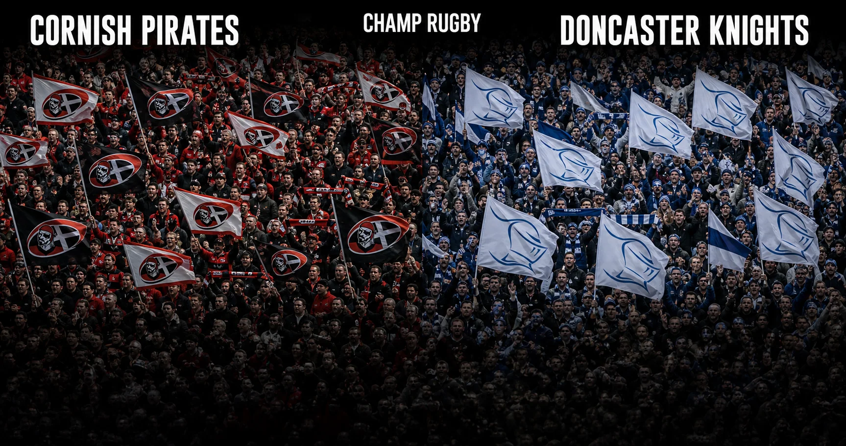 Affiche de la rencontre Cornish Pirates contre Doncaster Knights