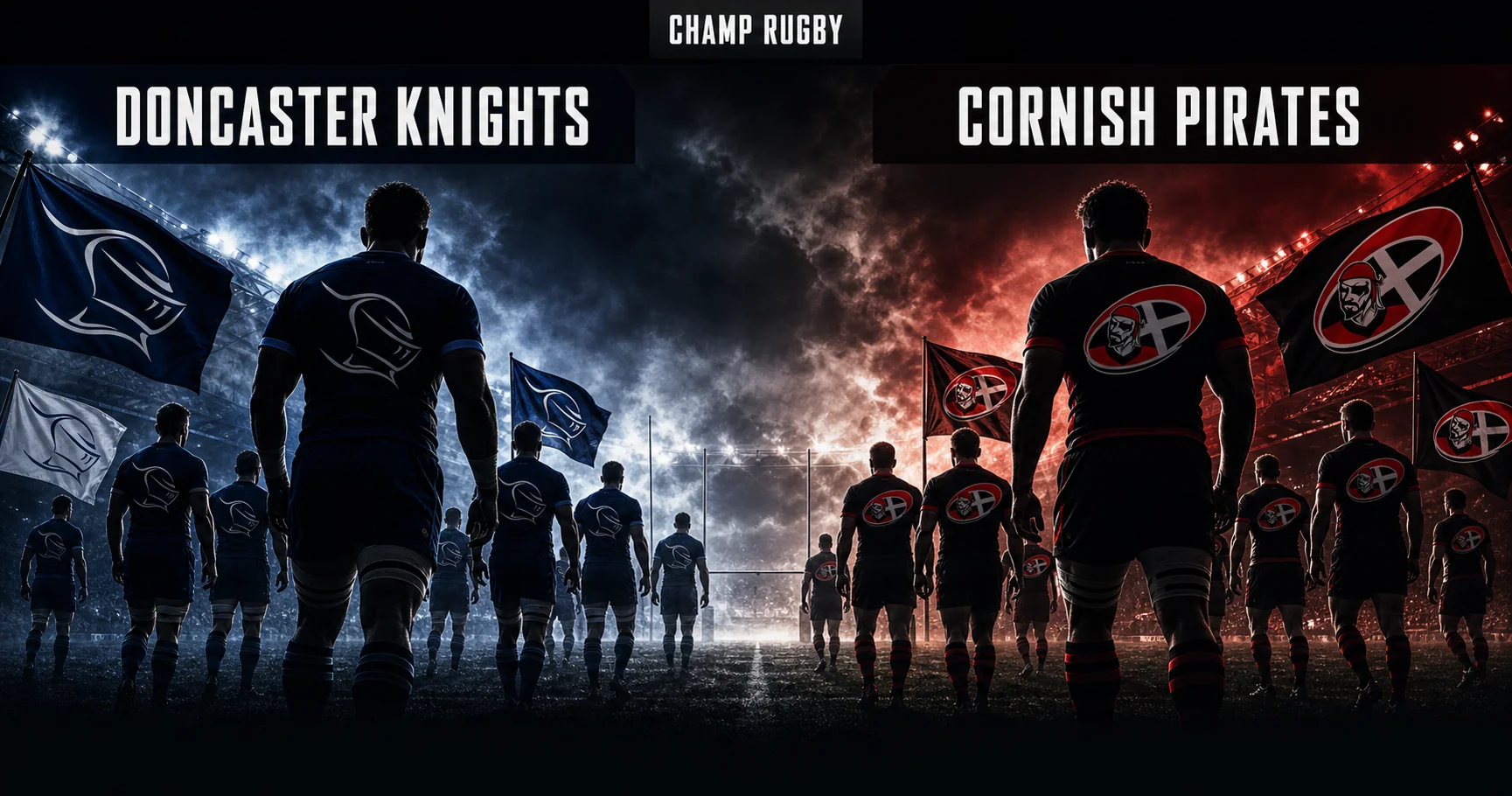 Affiche de la rencontre Doncaster Knights contre Cornish Pirates
