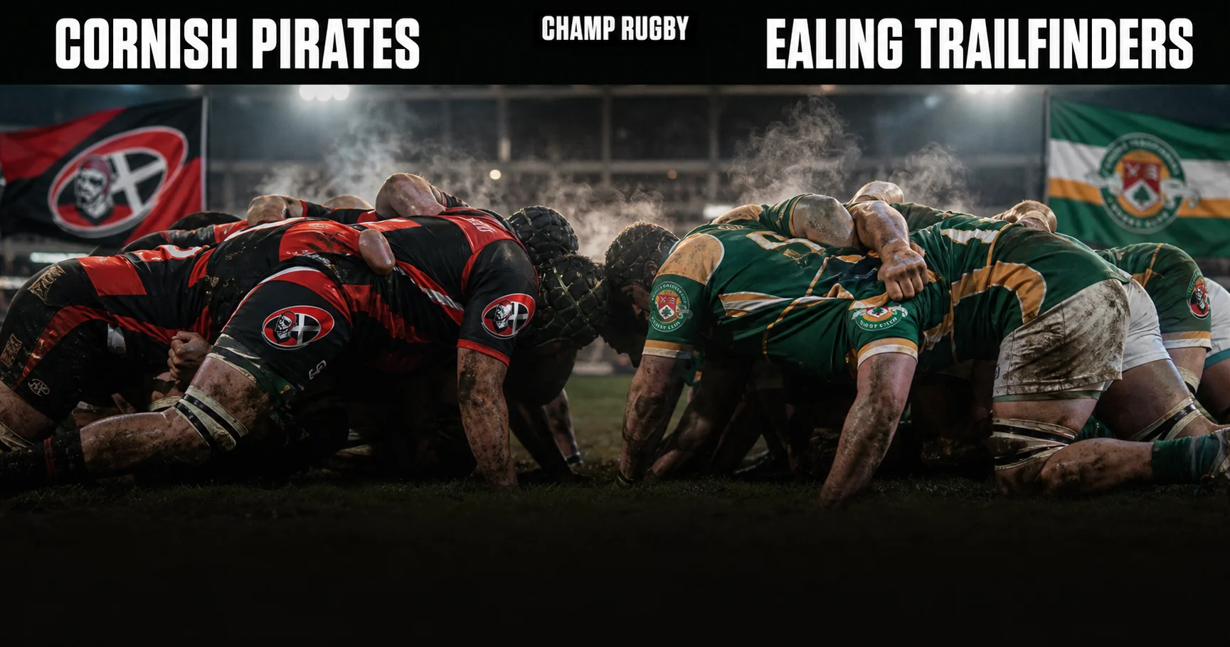 Affiche de la rencontre Cornish Pirates contre Ealing Trailfinders