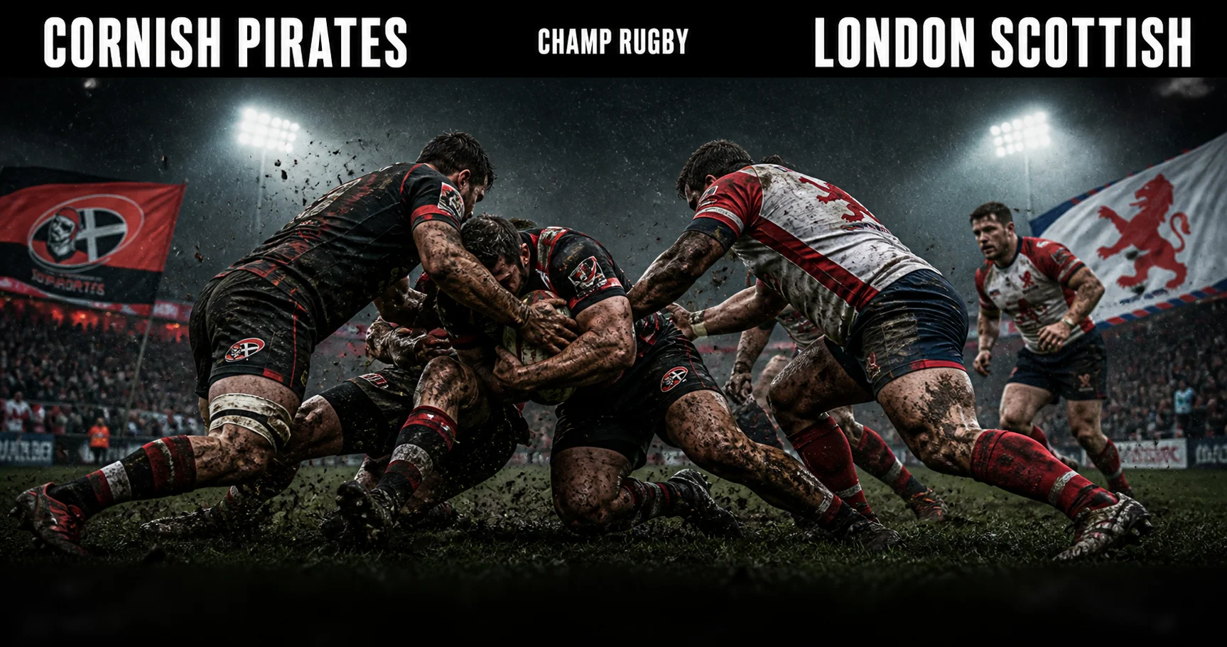 Affiche de la rencontre Cornish Pirates contre London Scottish