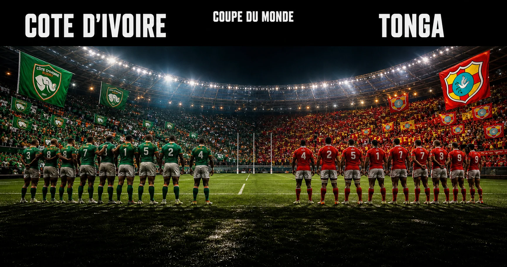 Affiche de la rencontre Côte d’Ivoire contre Tonga