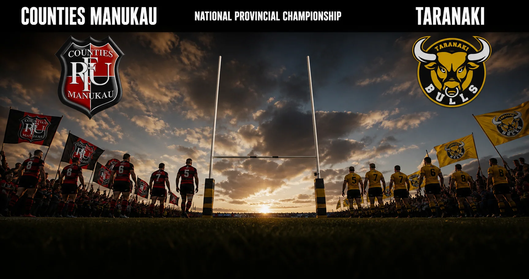 Affiche de la rencontre Counties Manukau contre Taranaki