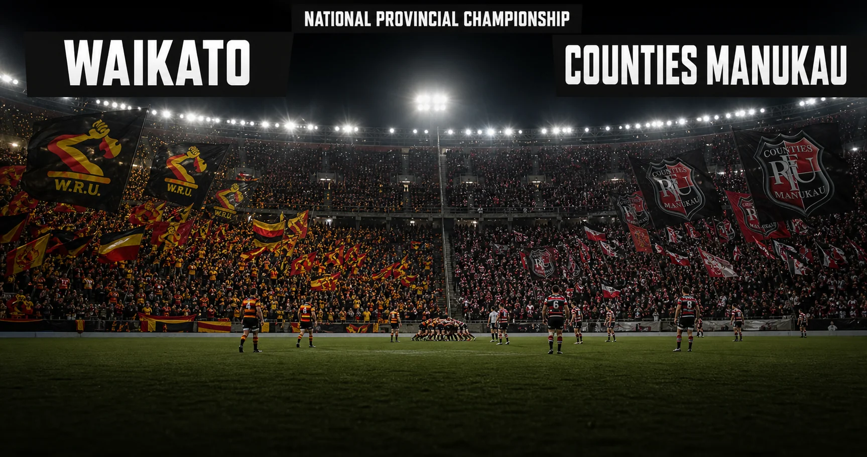 Affiche de la rencontre Waikato contre Counties Manukau
