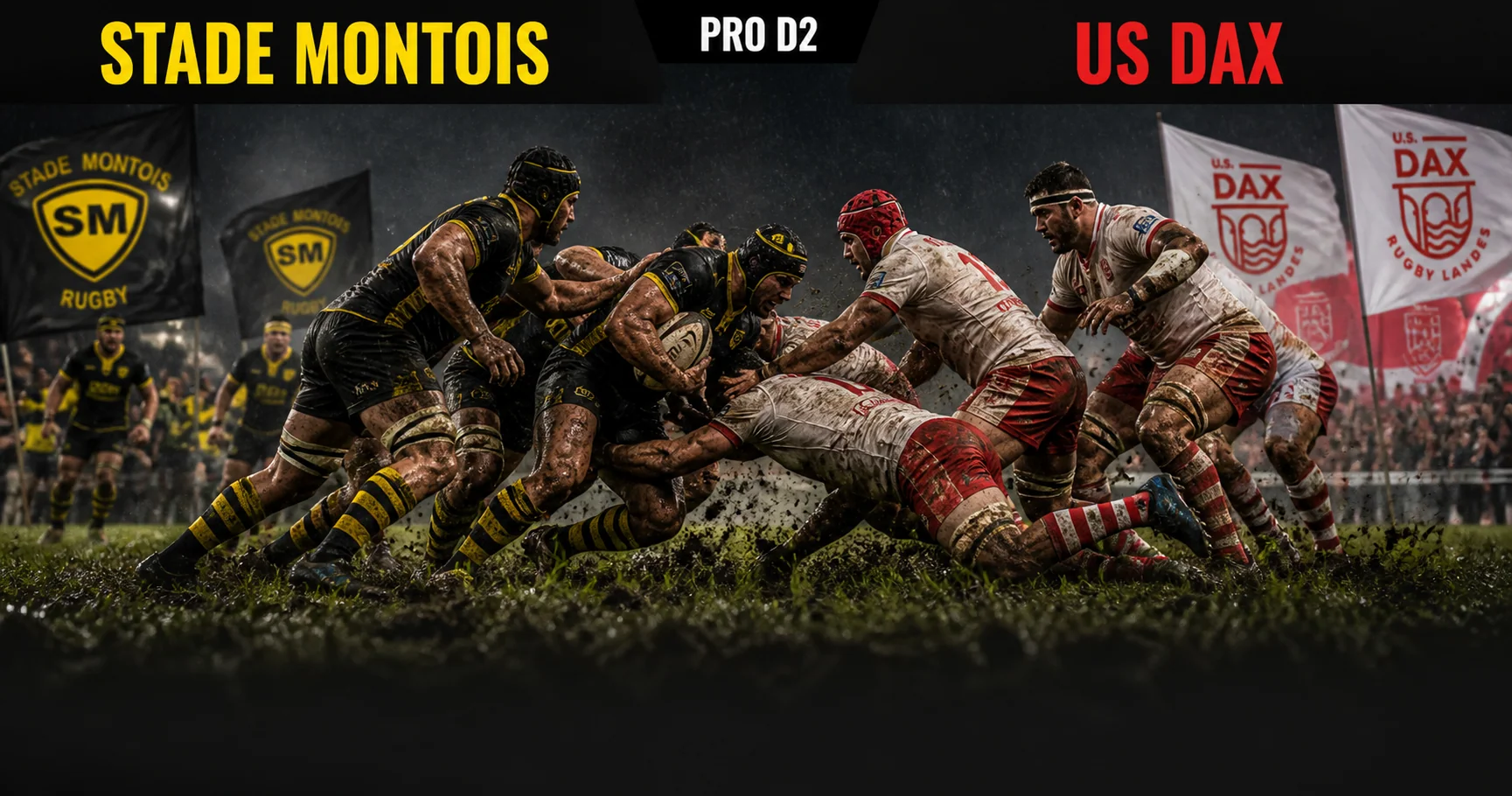 Affiche de la rencontre Stade Montois contre US Dax