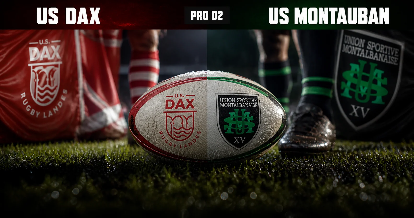 Affiche de la rencontre US Dax contre US Montauban