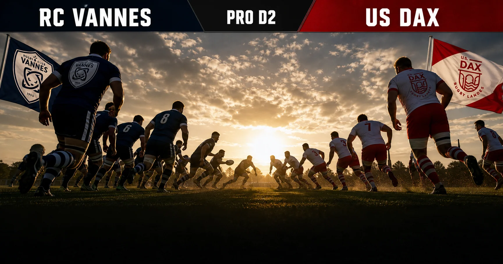 Affiche de la rencontre RC Vannes contre US Dax