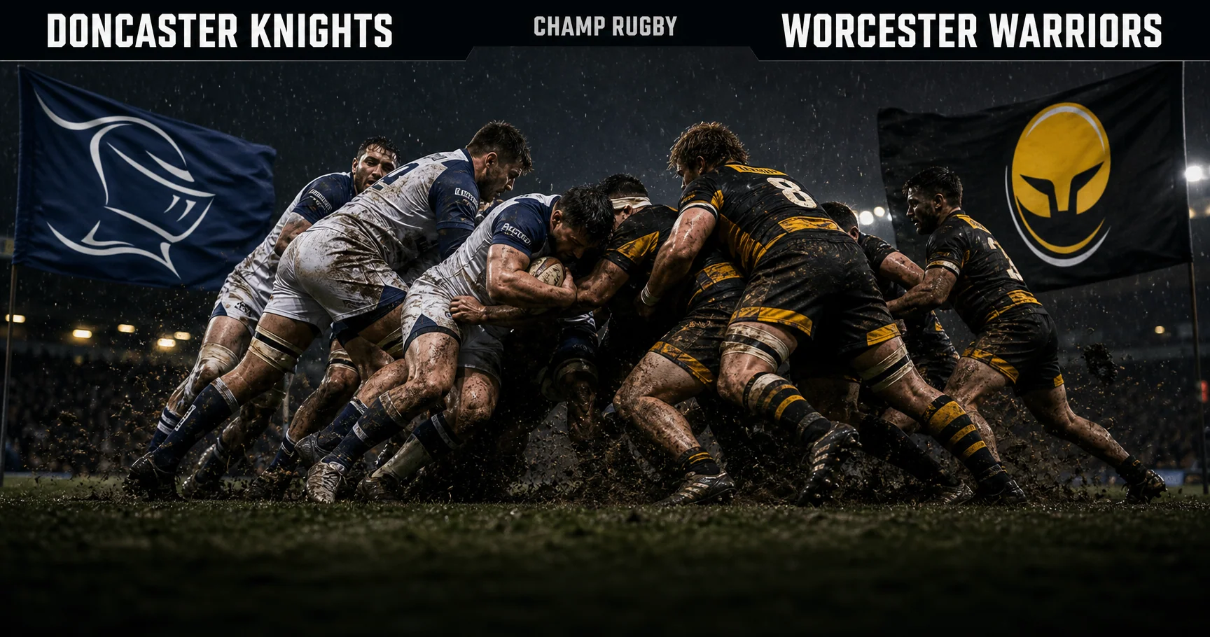 Affiche de la rencontre Doncaster Knights contre Worcester Warriors