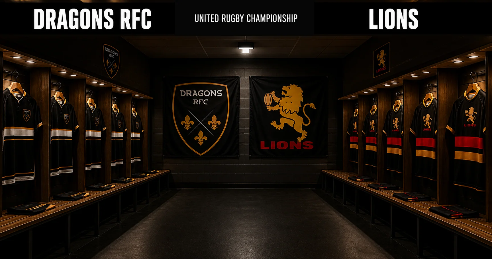 Affiche de la rencontre Dragons RFC contre Lions