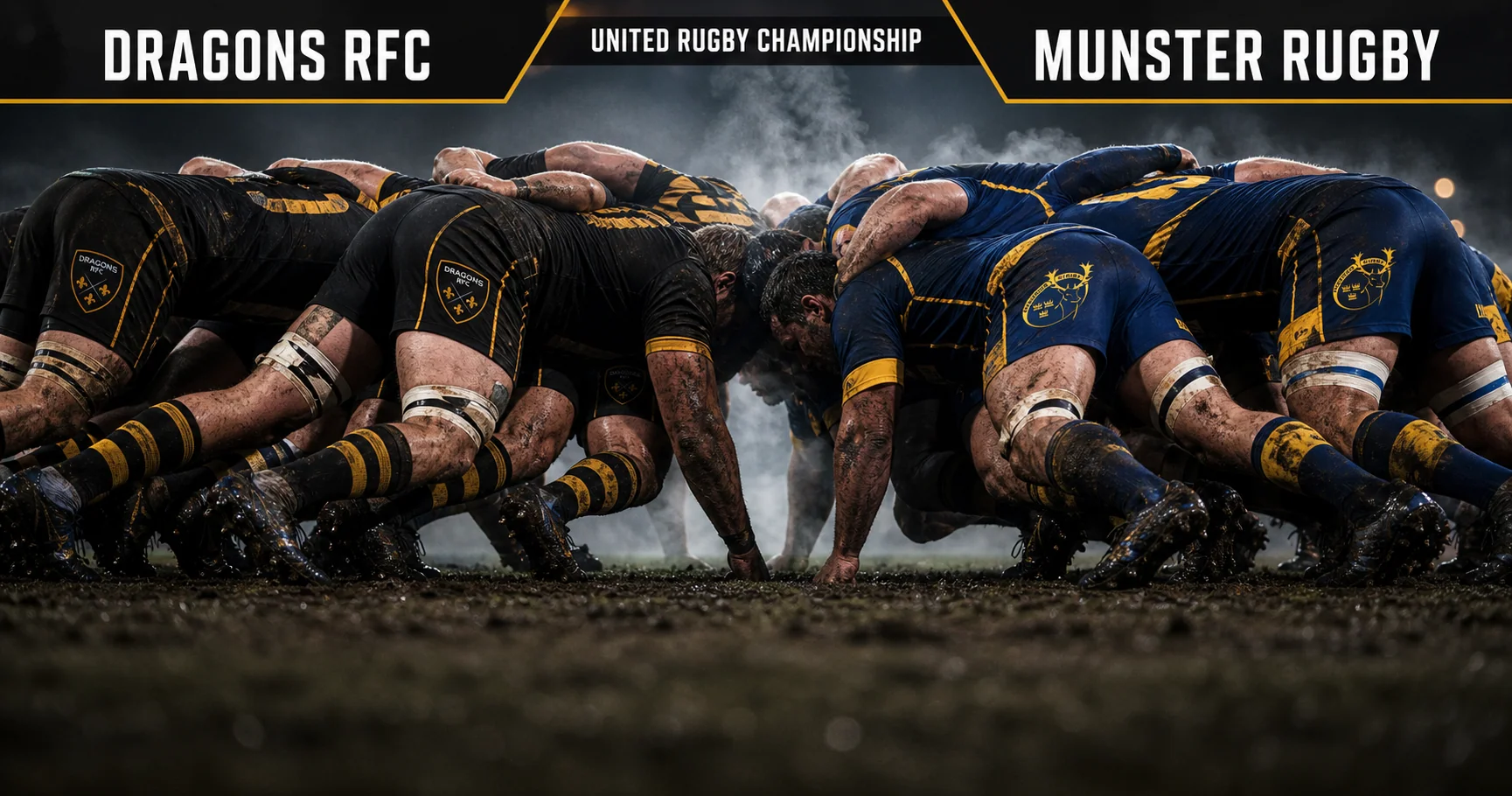 Affiche de la rencontre Dragons RFC contre Munster Rugby