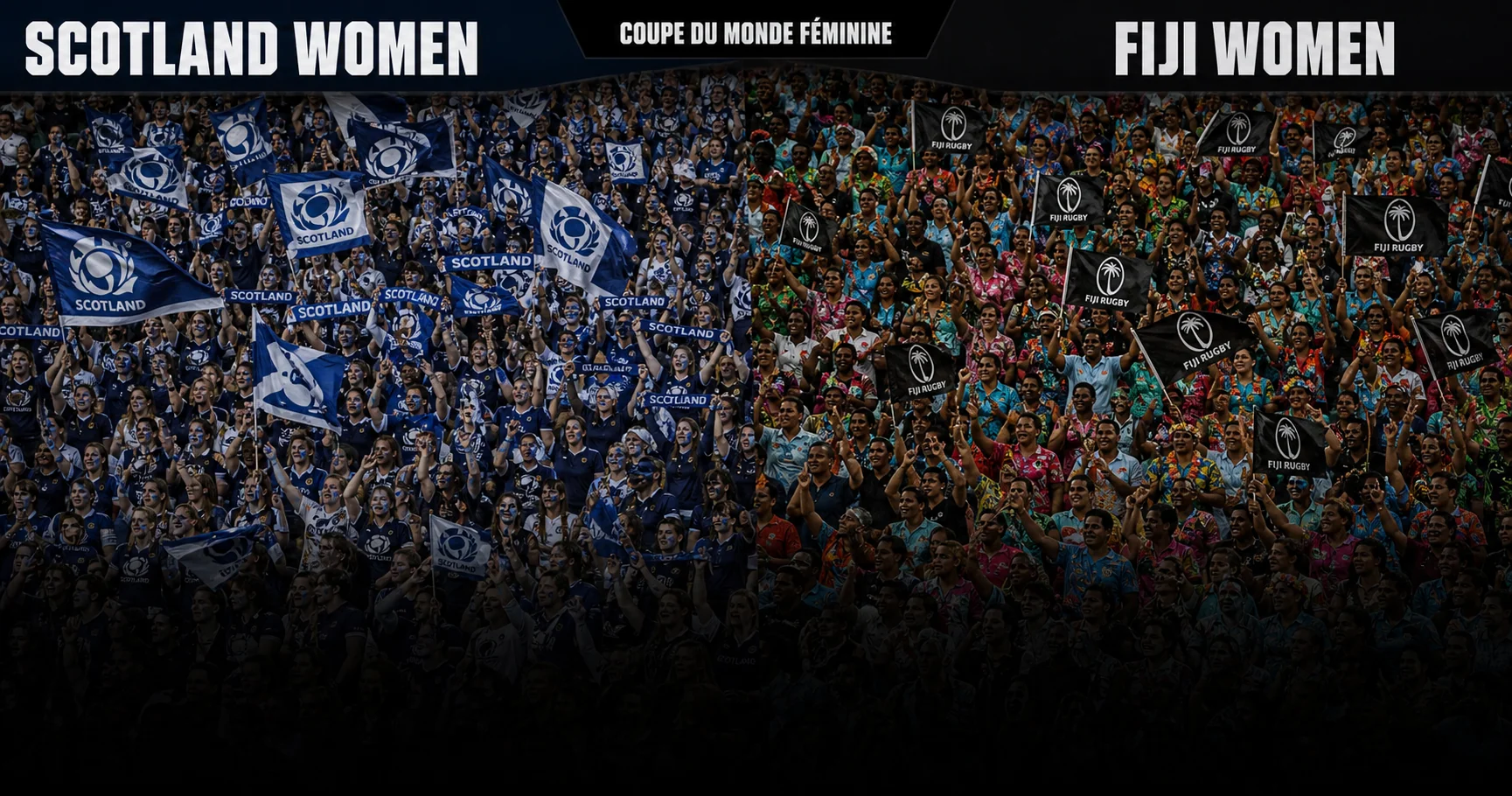 Affiche de la rencontre Écosse féminine contre Fidji féminines
