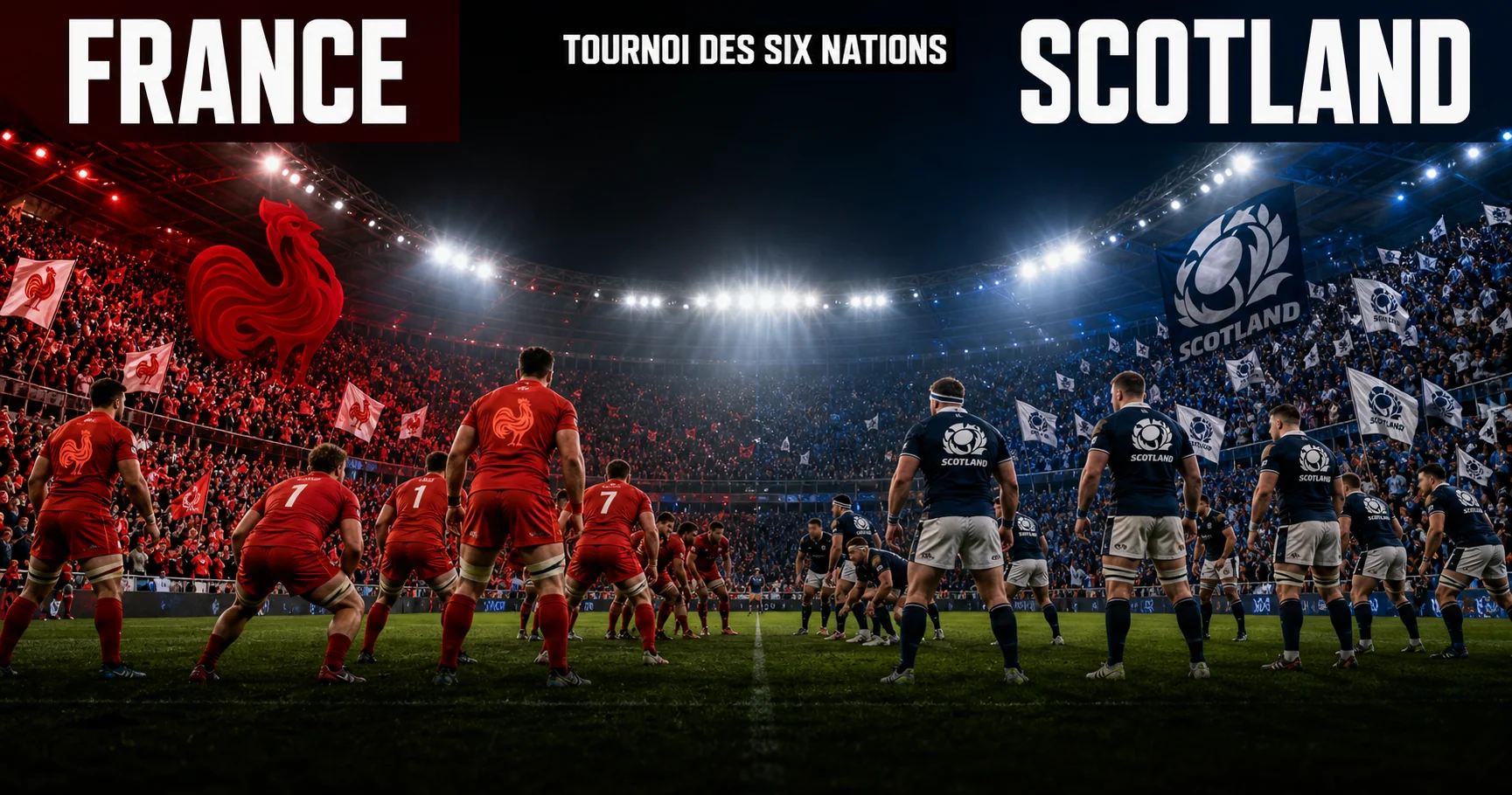 Affiche de la rencontre France contre Écosse