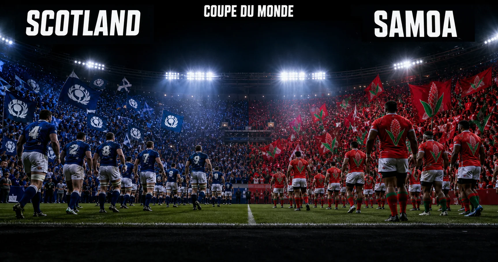 Affiche de la rencontre Écosse contre Samoa