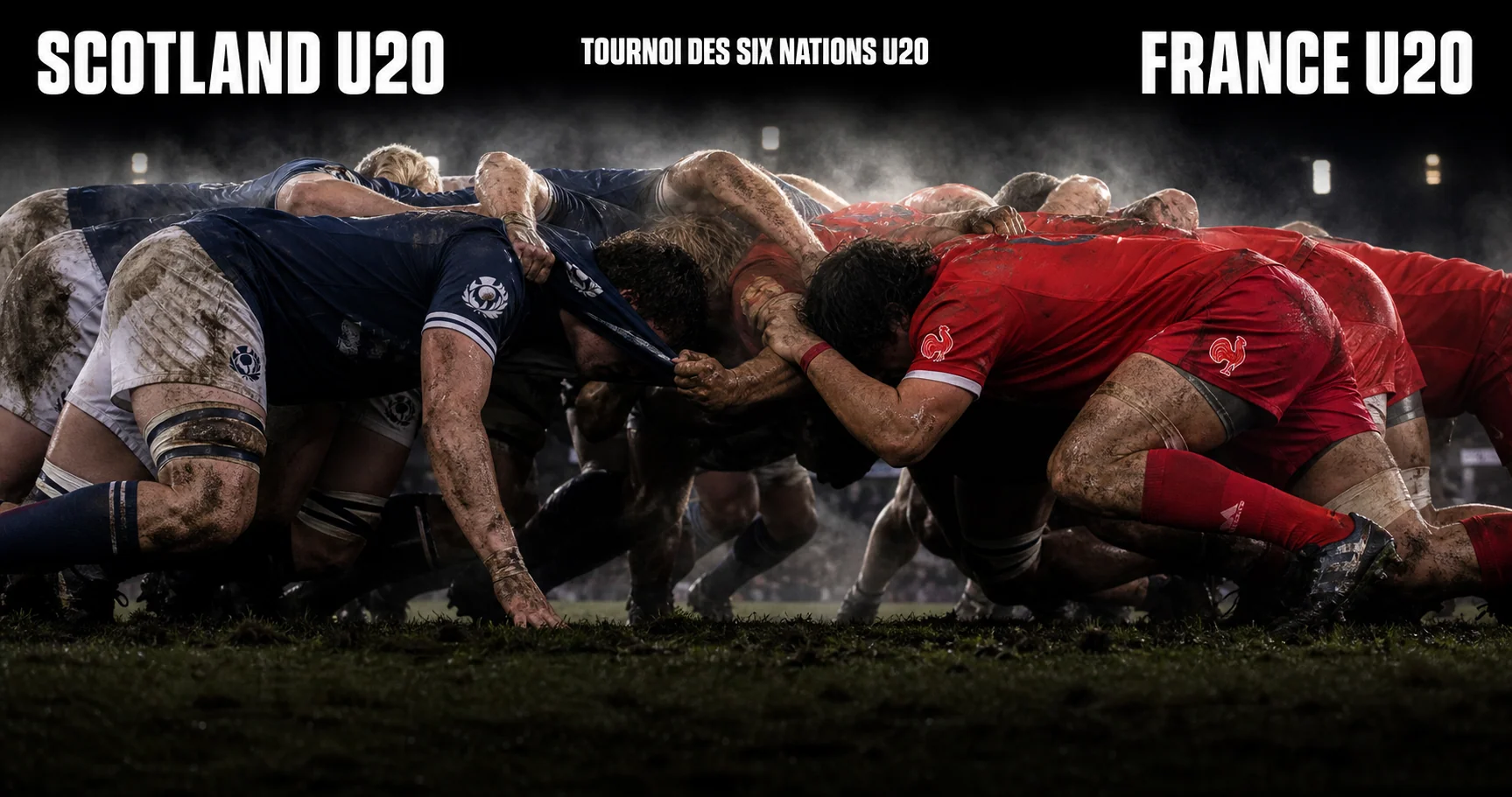 Affiche de la rencontre Écosse U20 contre France U20
