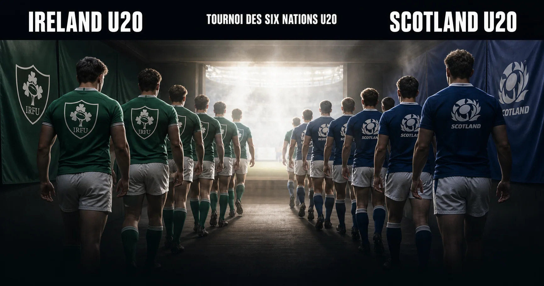 Affiche de la rencontre Irlande U20 contre Écosse U20