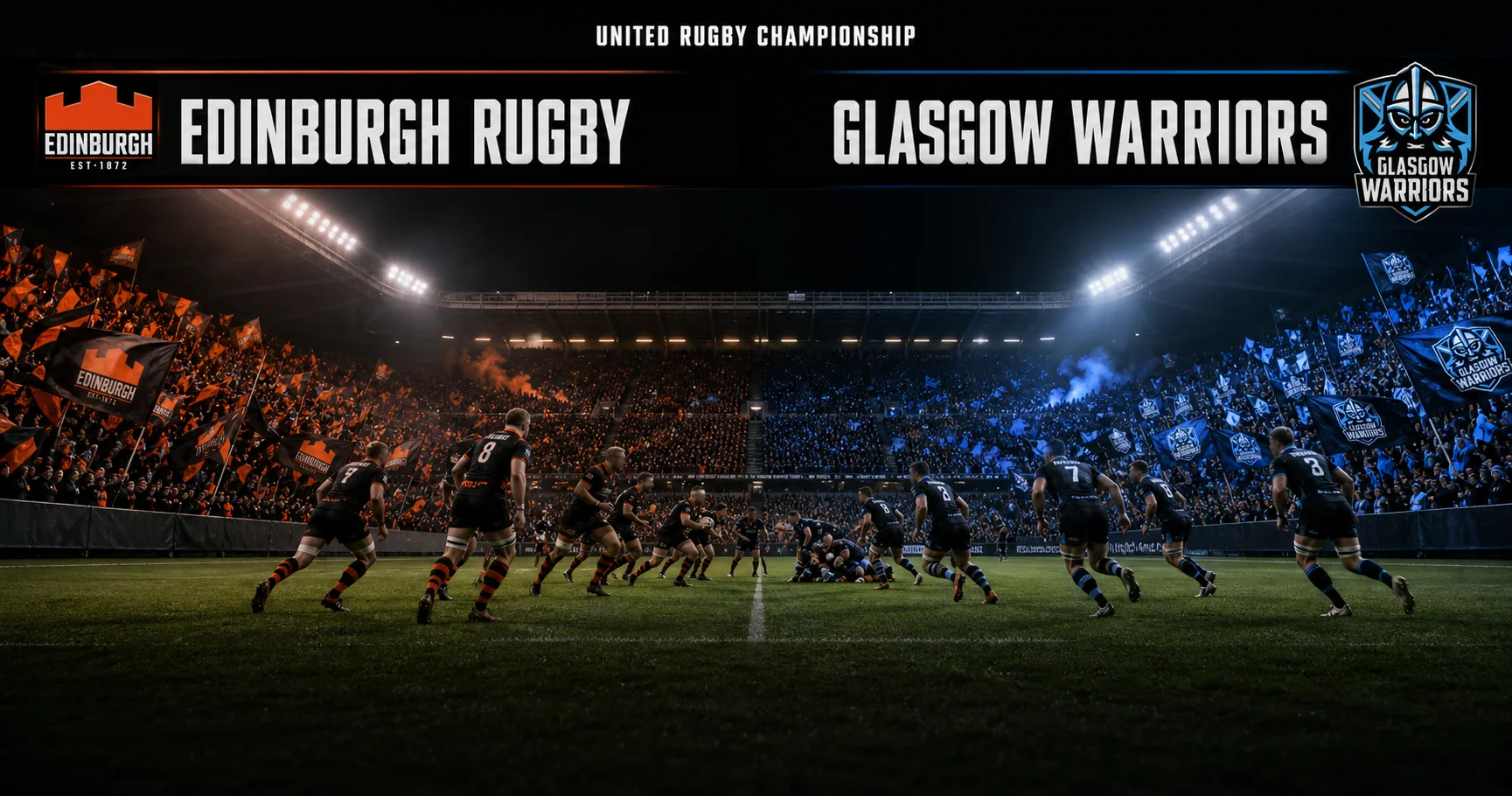 Affiche de la rencontre Edinburgh Rugby contre Glasgow Warriors