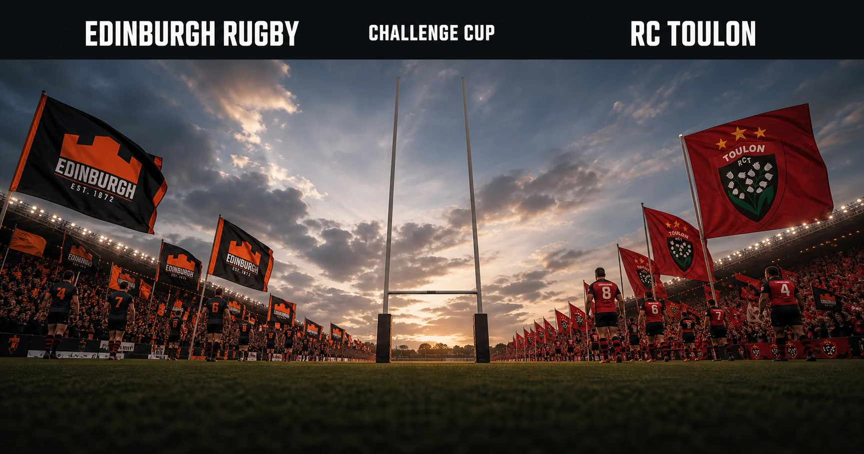 Affiche de la rencontre Edinburgh Rugby contre RC Toulon