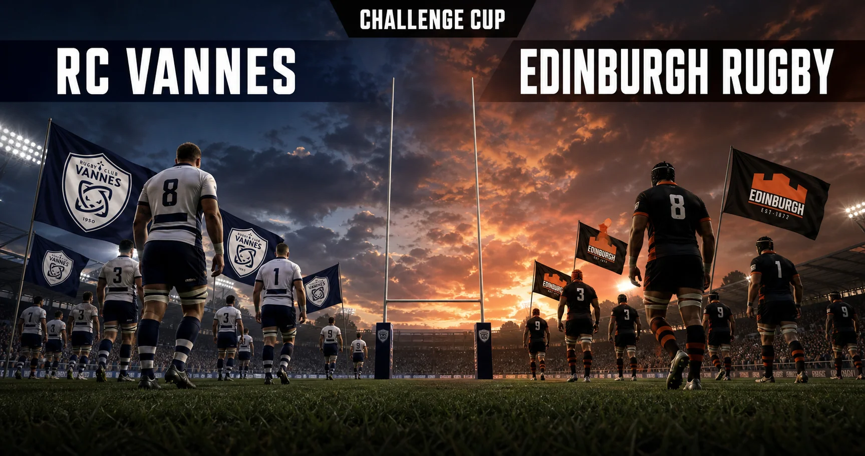 Affiche de la rencontre RC Vannes contre Edinburgh Rugby