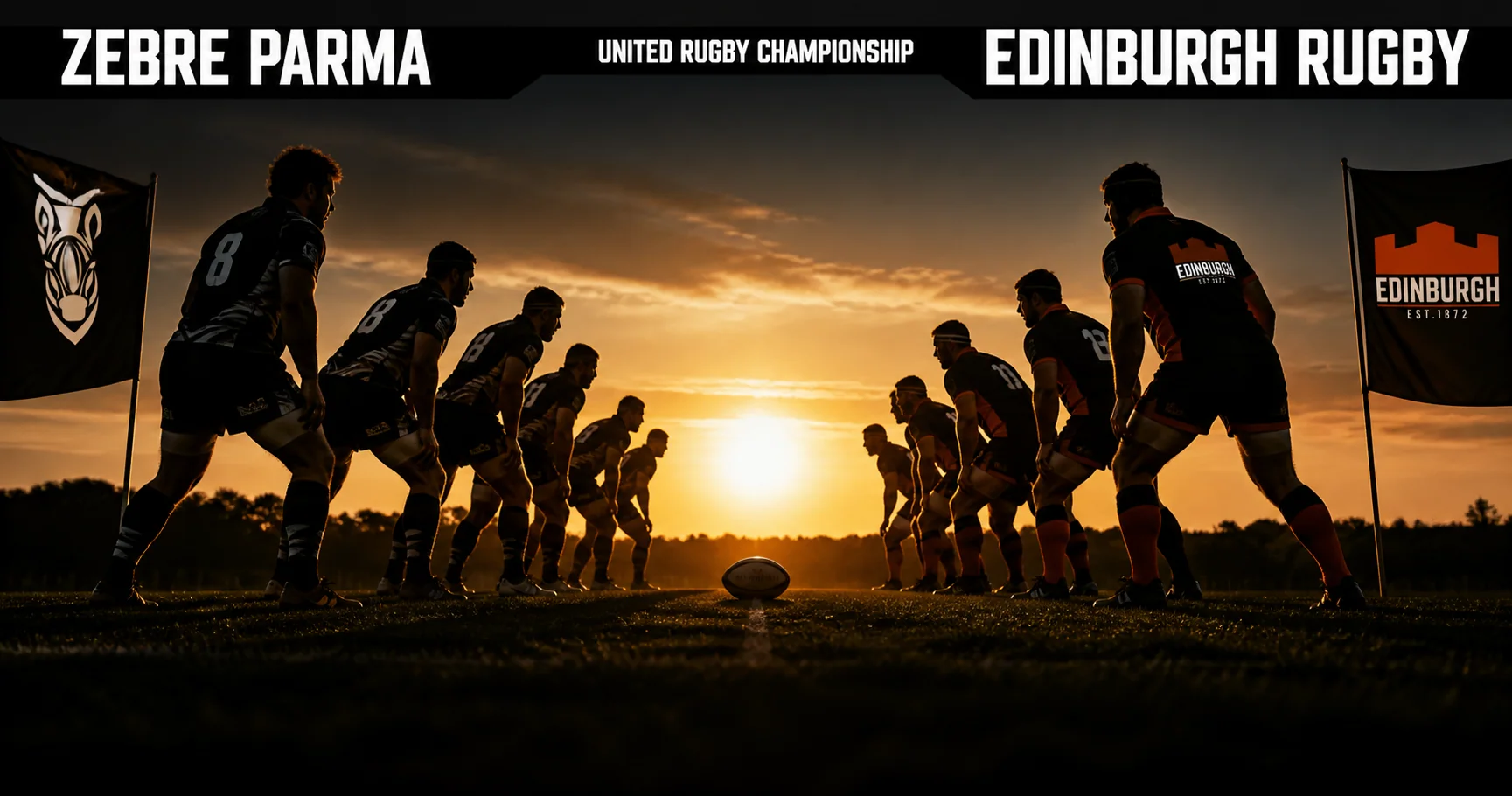 Affiche de la rencontre Zebre Parma contre Edinburgh Rugby