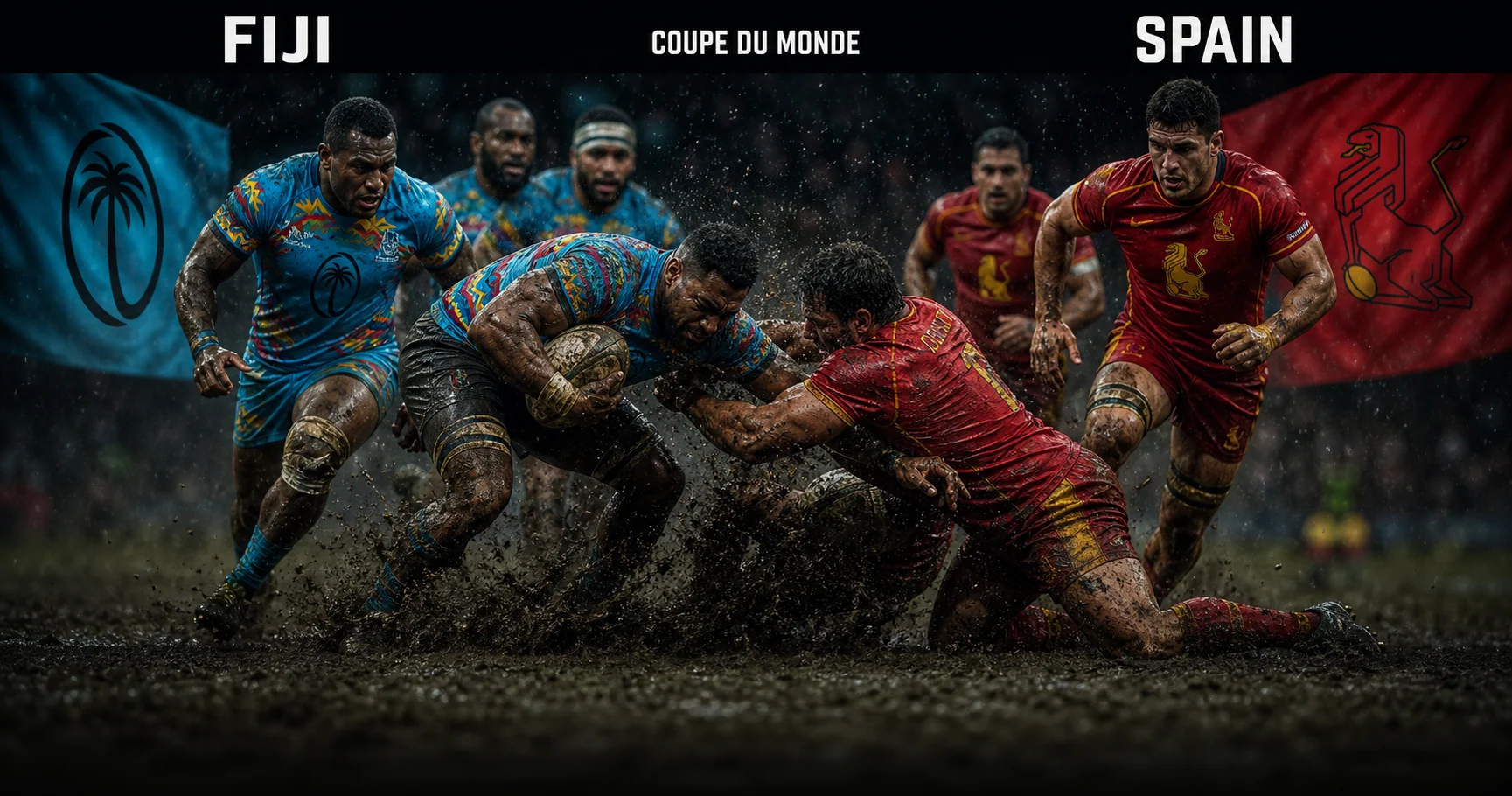 Affiche de la rencontre Fidji contre Espagne