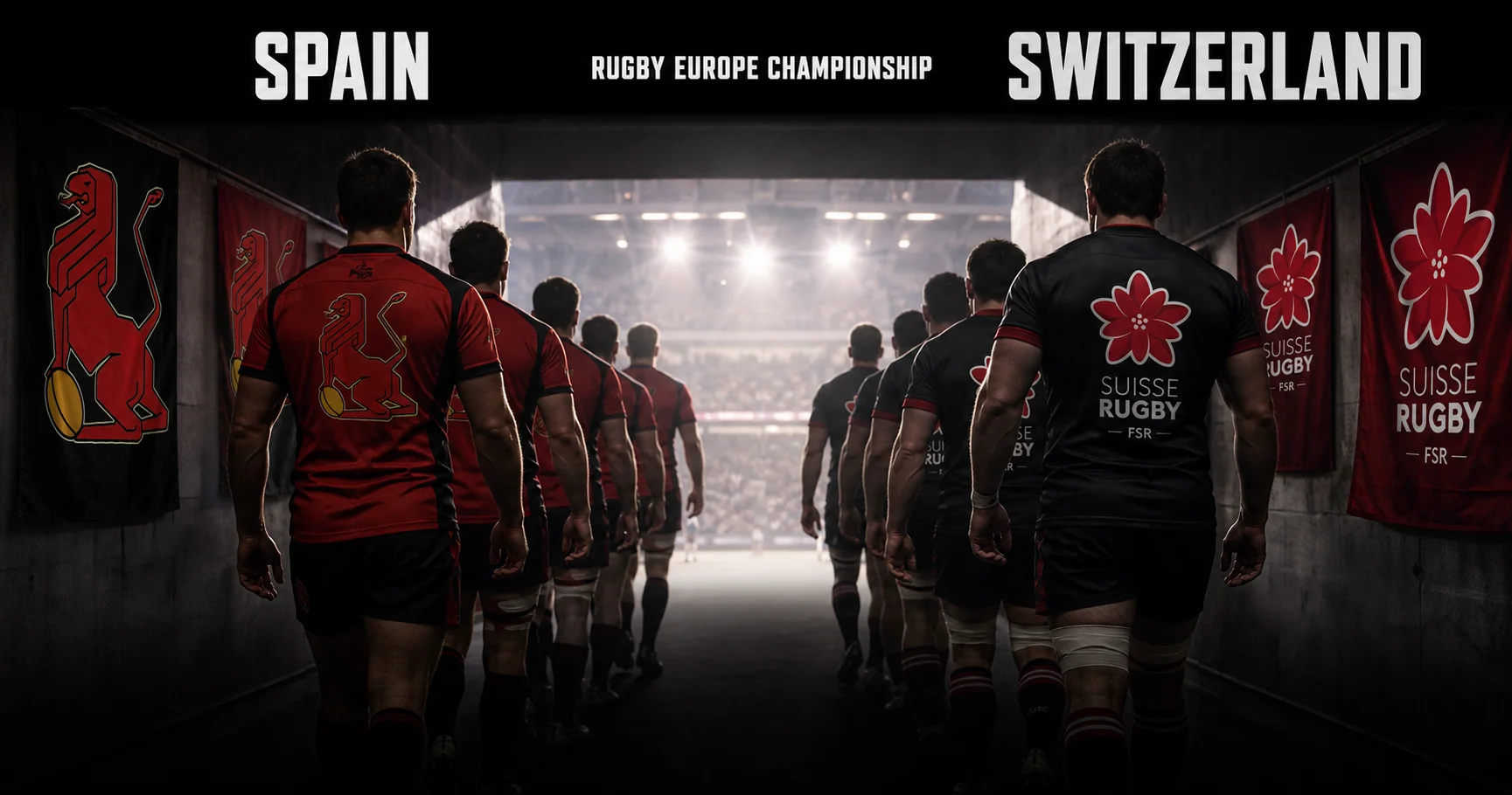 Affiche de la rencontre Espagne contre Suisse