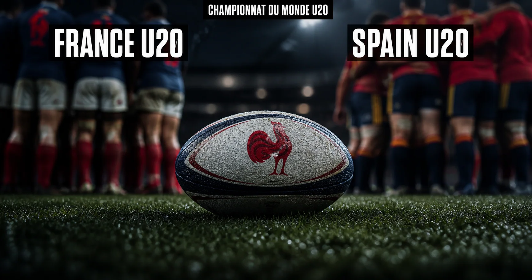 Affiche de la rencontre France U20 contre Espagne U20