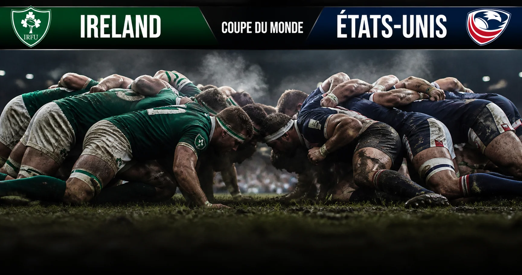 Affiche de la rencontre Irlande contre États-Unis