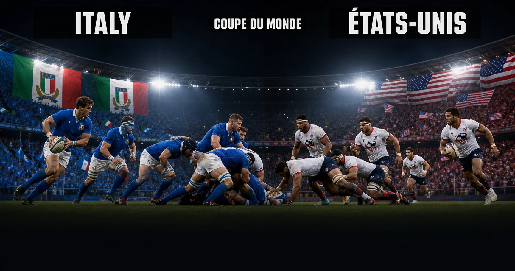 Affiche de la rencontre Italie contre États-Unis