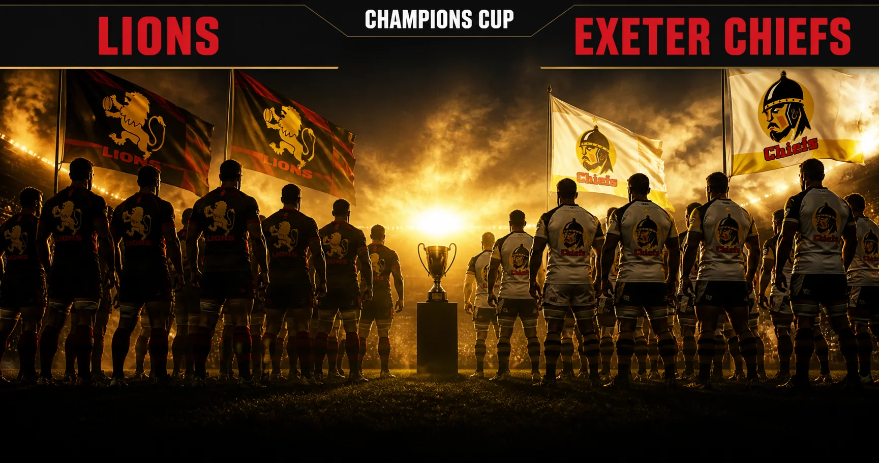 Affiche de la rencontre Lions contre Exeter Chiefs