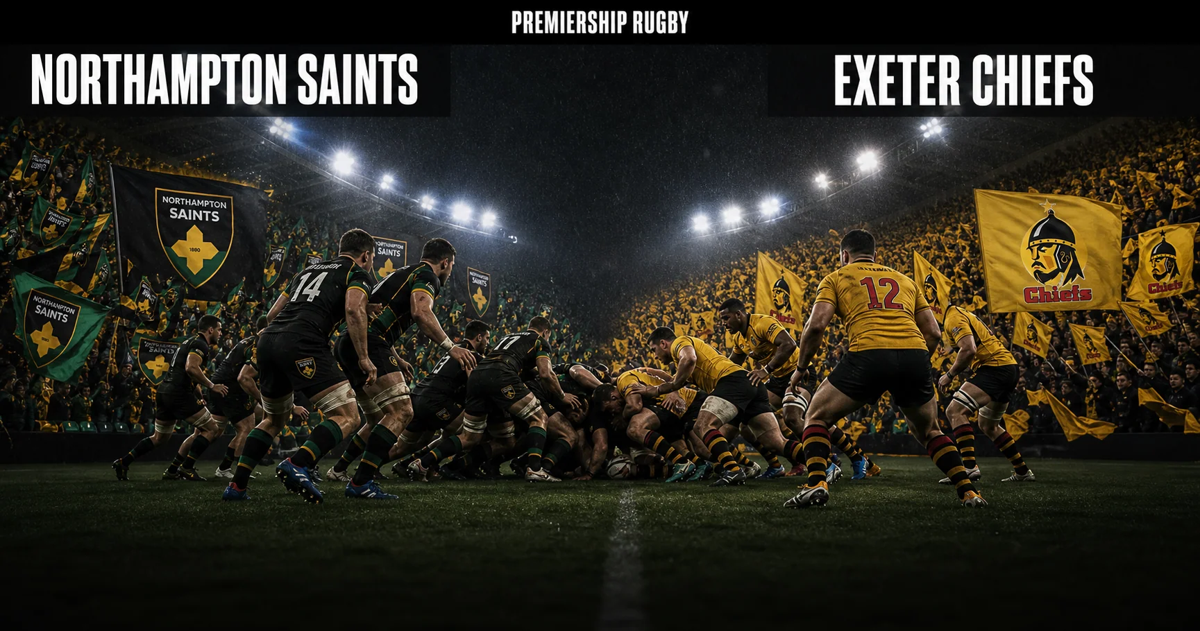 Affiche de la rencontre Northampton Saints contre Exeter Chiefs