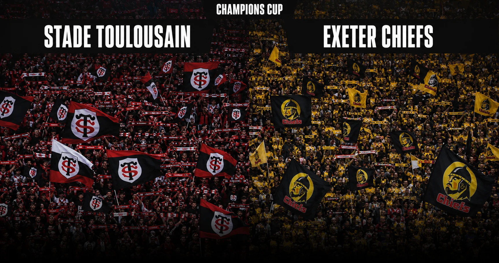 Affiche de la rencontre Stade Toulousain contre Exeter Chiefs