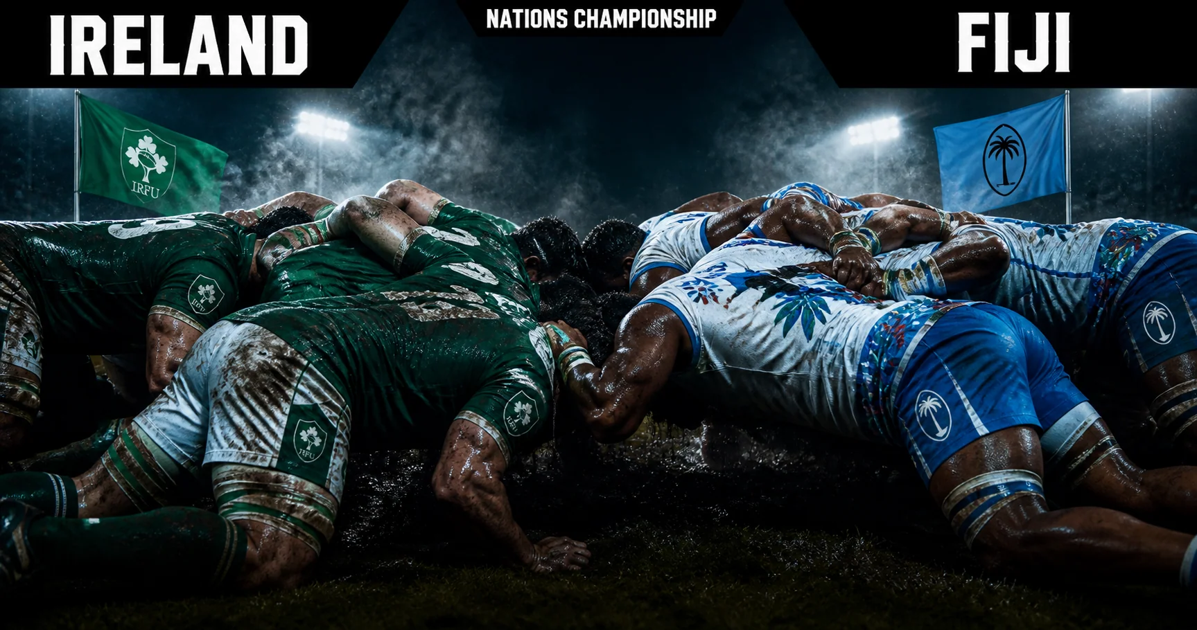 Affiche de la rencontre Irlande contre Fidji