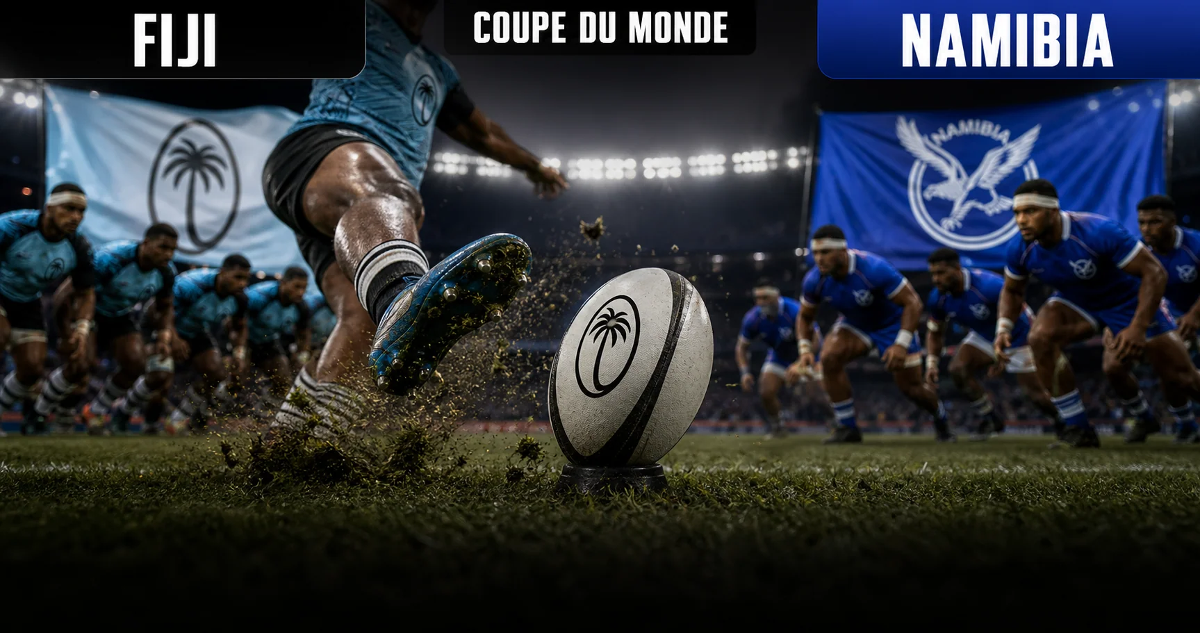 Affiche de la rencontre Fidji contre Namibie