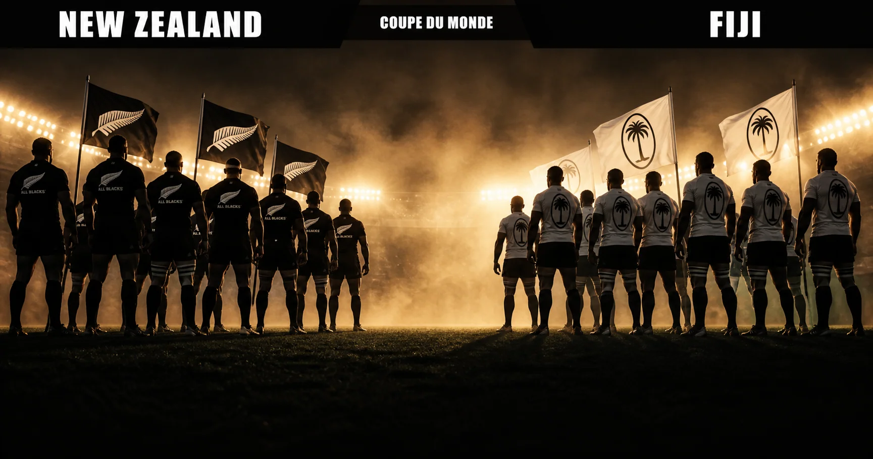 Affiche de la rencontre Nouvelle-Zélande contre Fidji