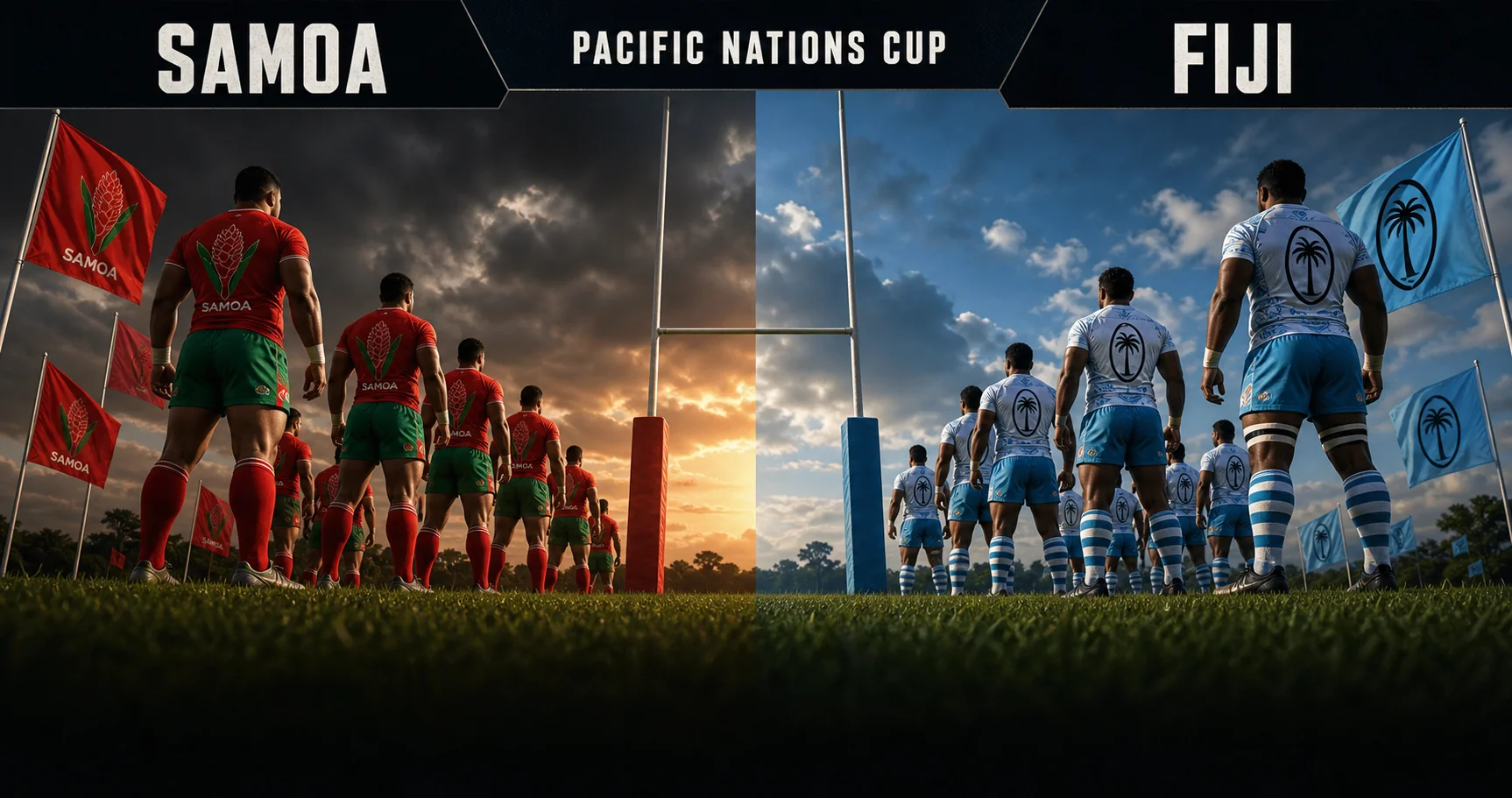 Affiche de la rencontre Samoa contre Fidji