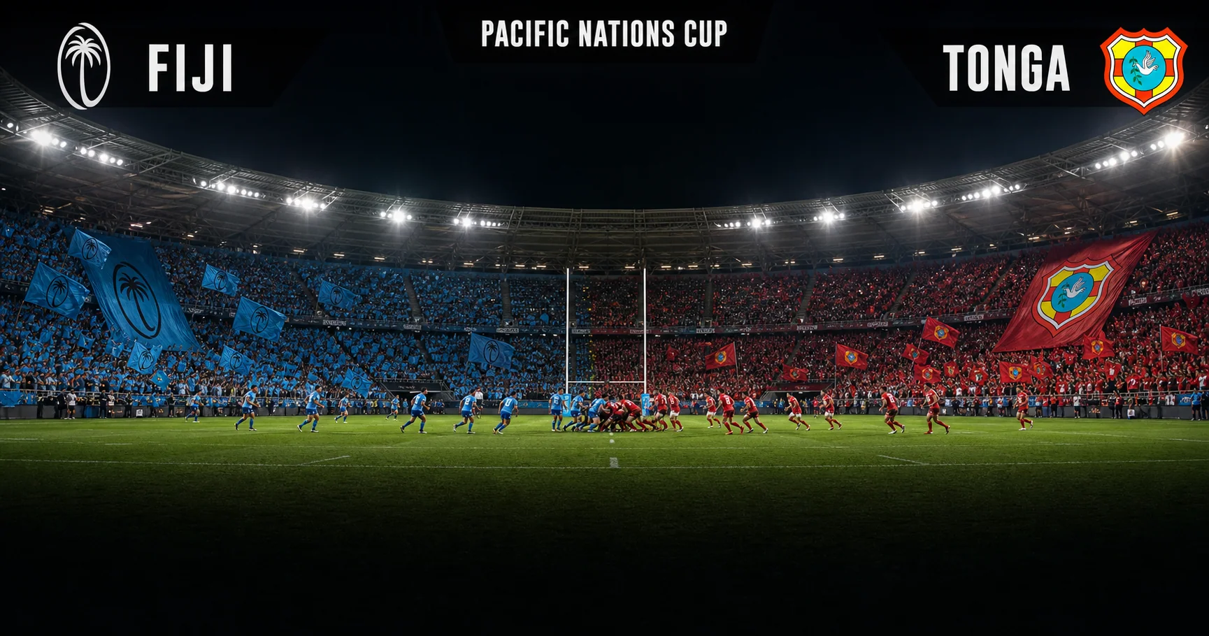 Affiche de la rencontre Fidji contre Tonga
