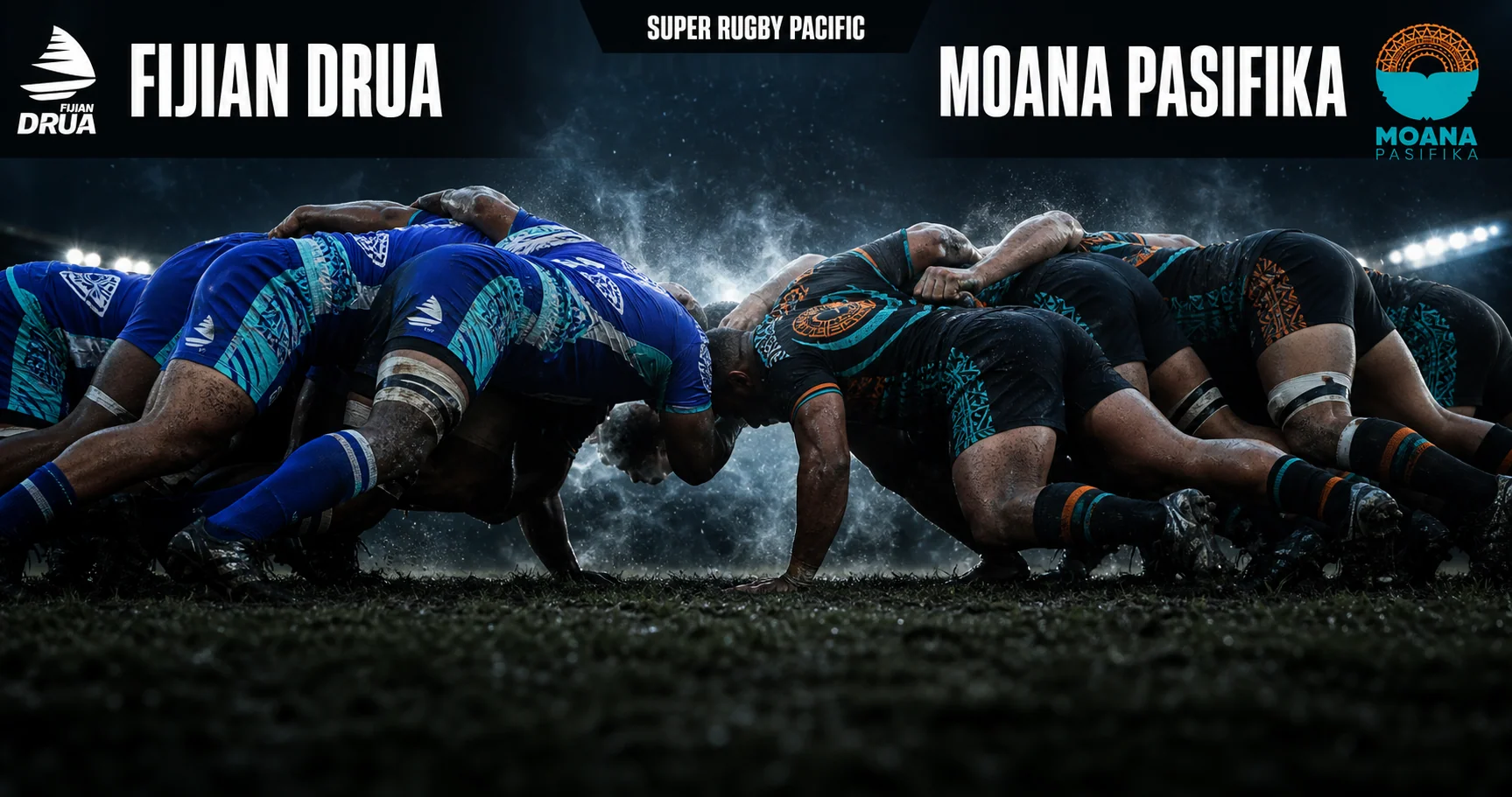 Affiche de la rencontre Fijian Drua contre Moana Pasifika