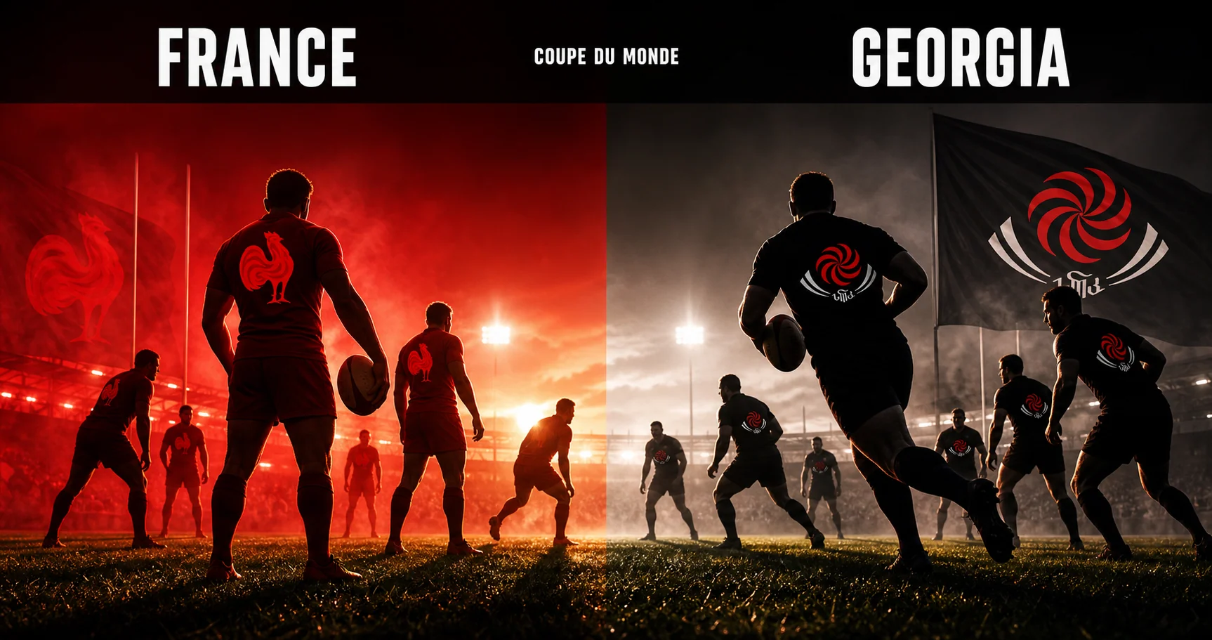 Affiche de la rencontre France contre Géorgie