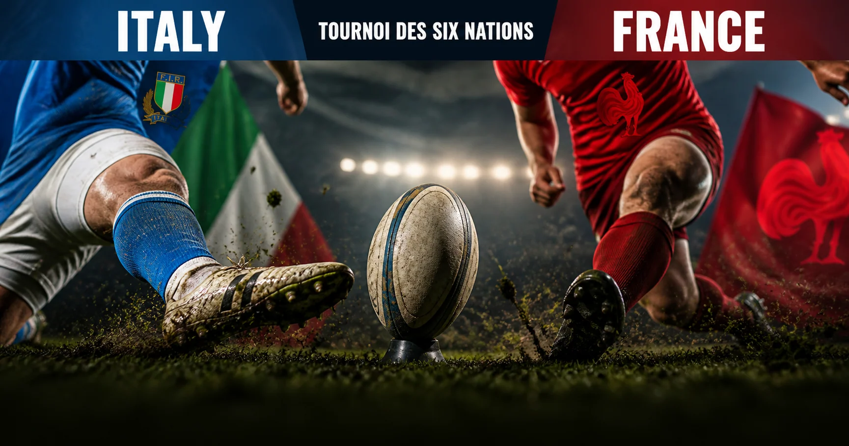 Affiche de la rencontre Italie contre France