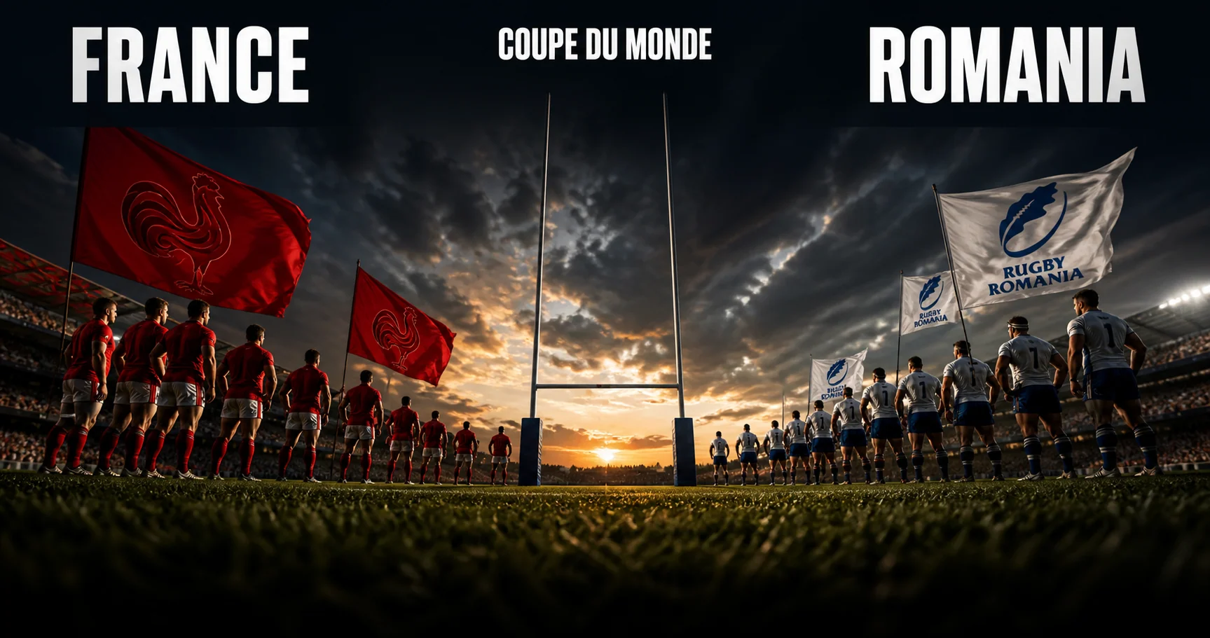 Affiche de la rencontre France contre Roumanie