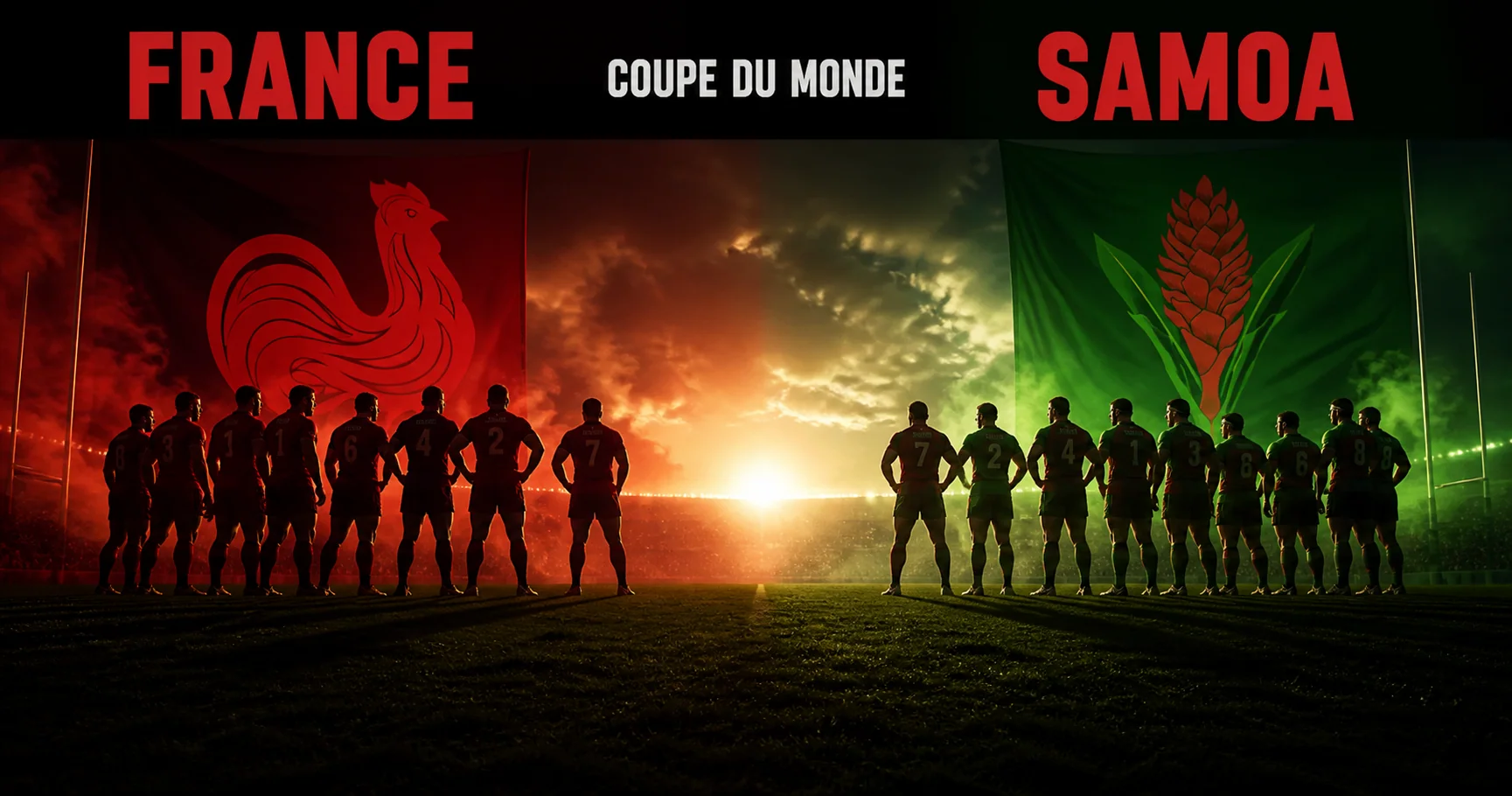 Affiche de la rencontre France contre Samoa