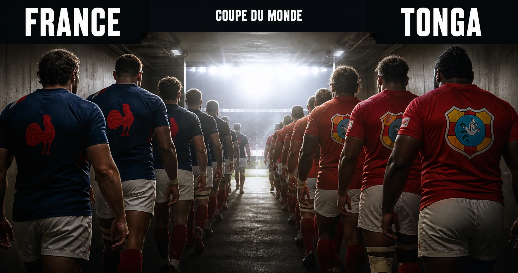 Affiche de la rencontre France contre Tonga